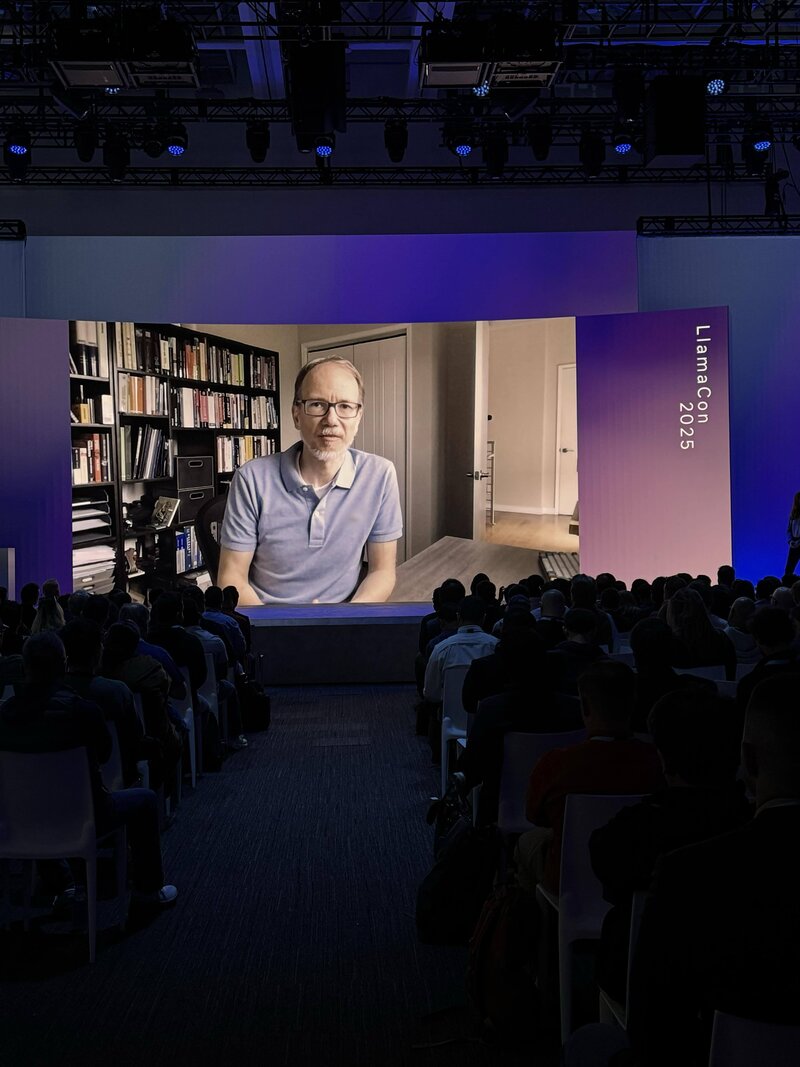 LlamaCon 2025 announcement Announcement at LlamaCon in April (photo credit: Meta)